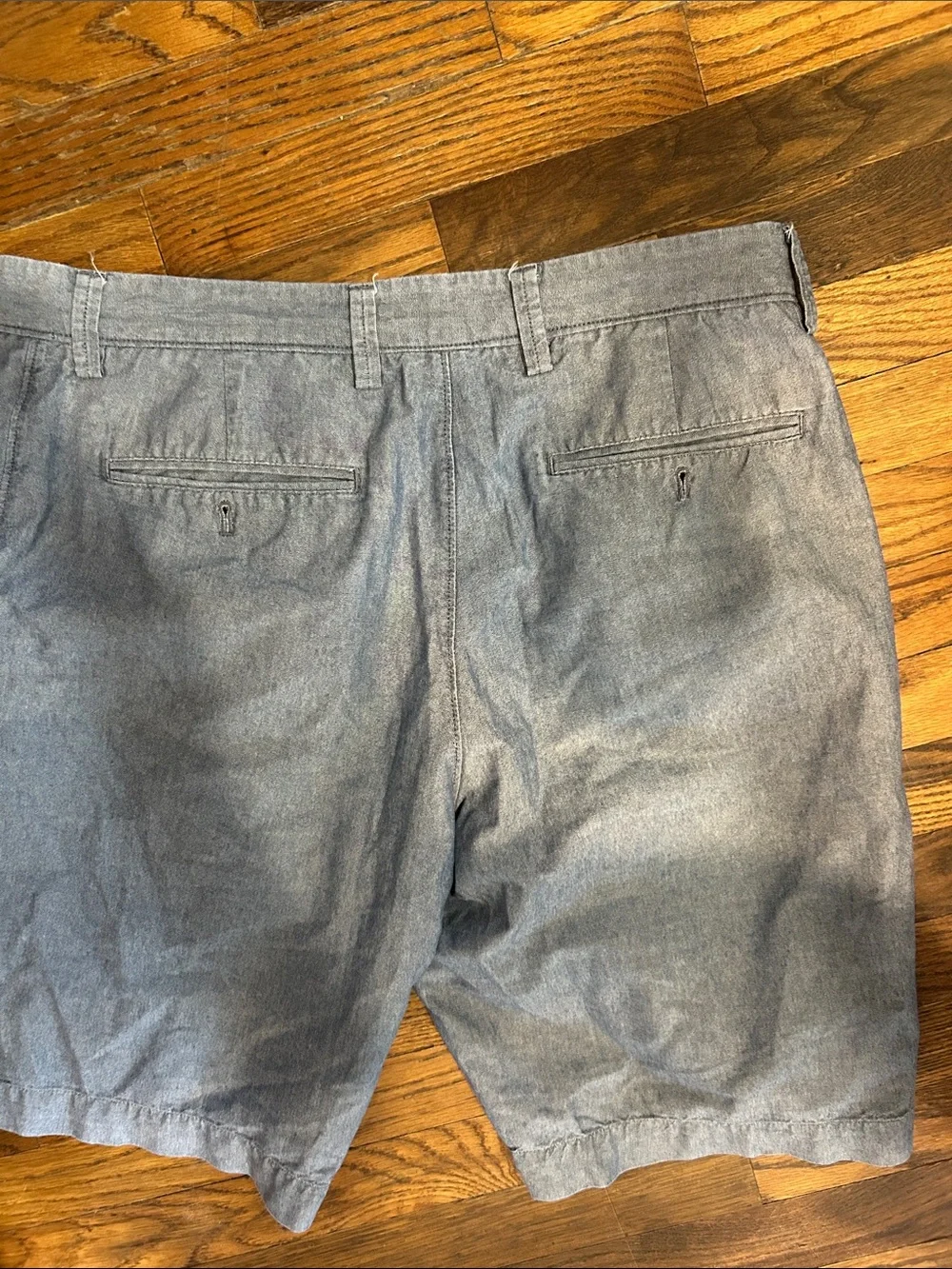 J. Crew Men's Chambray Flat-Front Shorts in Light Blue